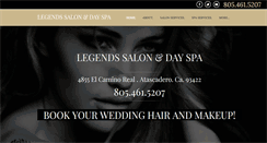 Desktop Screenshot of legendssalonanddayspa.com